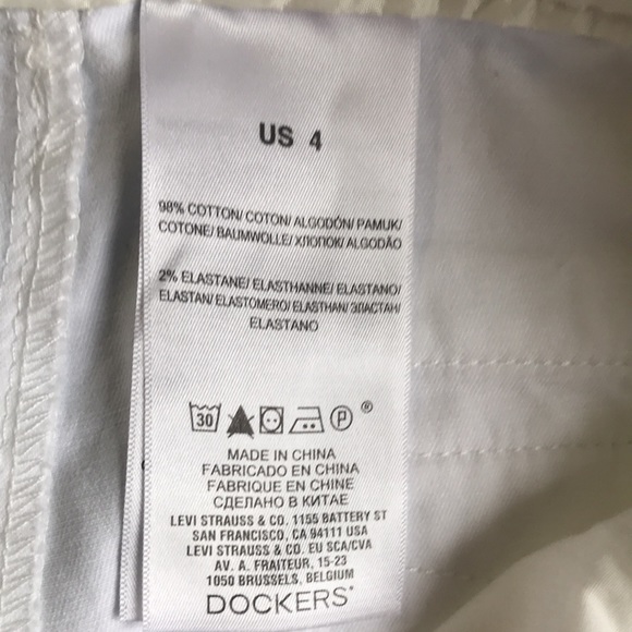Dockers Soft Shorts White Size 4 NWT - Picture 6 of 6